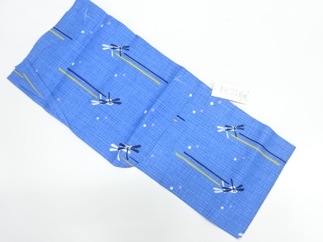 未使用品　縞にトンボ模様浴衣